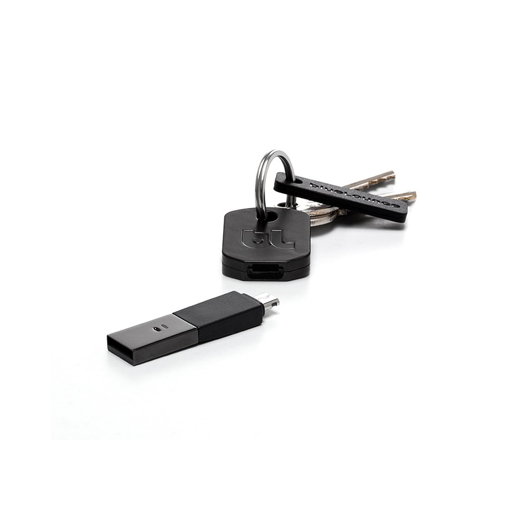 Bluelounge Kii Keychain Cable Black για συσκευές με microUSB θύρα (έχετε ένα καλώδιο πάντα στα κλειδιά σας)