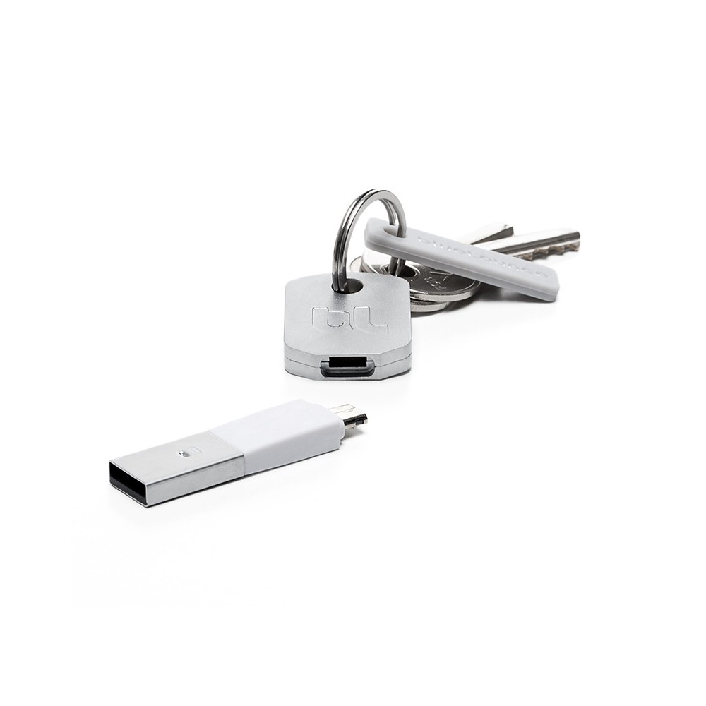 Bluelounge Kii Keychain Cable White για συσκευές με microUSB θύρα (έχετε ένα καλώδιο πάντα στα κλειδιά σας)
