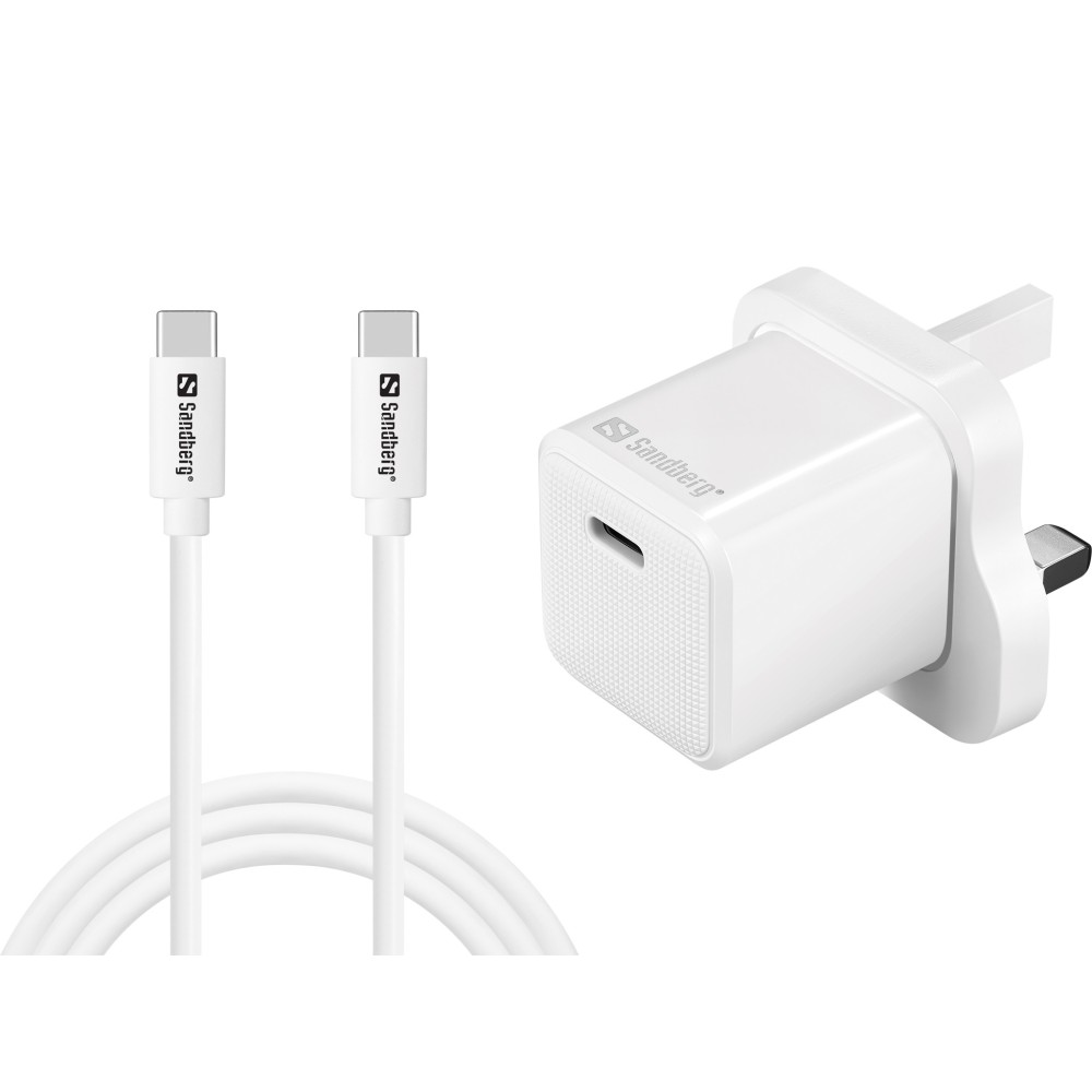 Sandberg USB-C 20W Charger UK+USB-CtoC