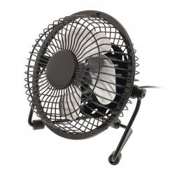 HQ FN04 BL Table Fan 10 cm 2.5 W Metal Black (Επιτραπέζιος μεταλλικός ανεμιστήρας USB,...)