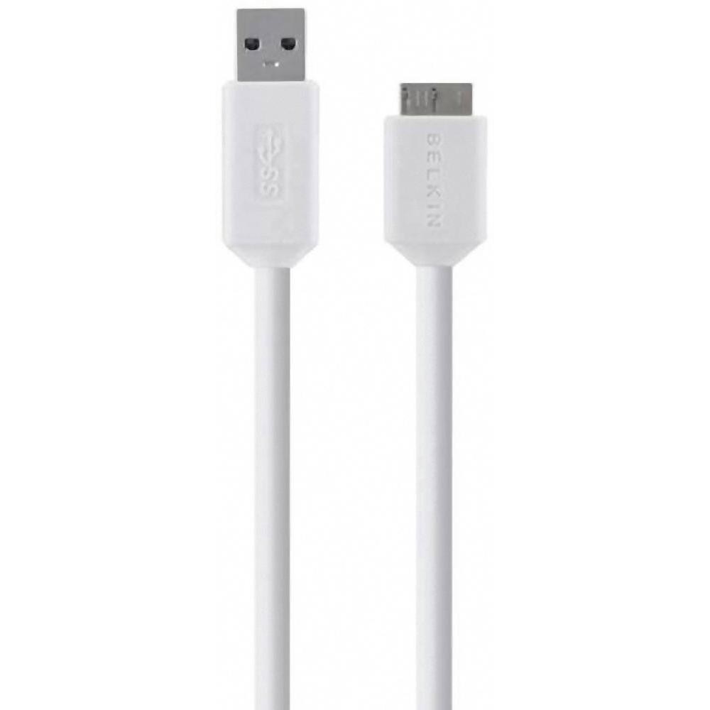 Belkin F3U166bt03-WHT (Λευκό) USB 3.0 Micro-B Data Transfer & Charging Cable 0.9m: USB 3.0 Micro-B Kαλώδιο!