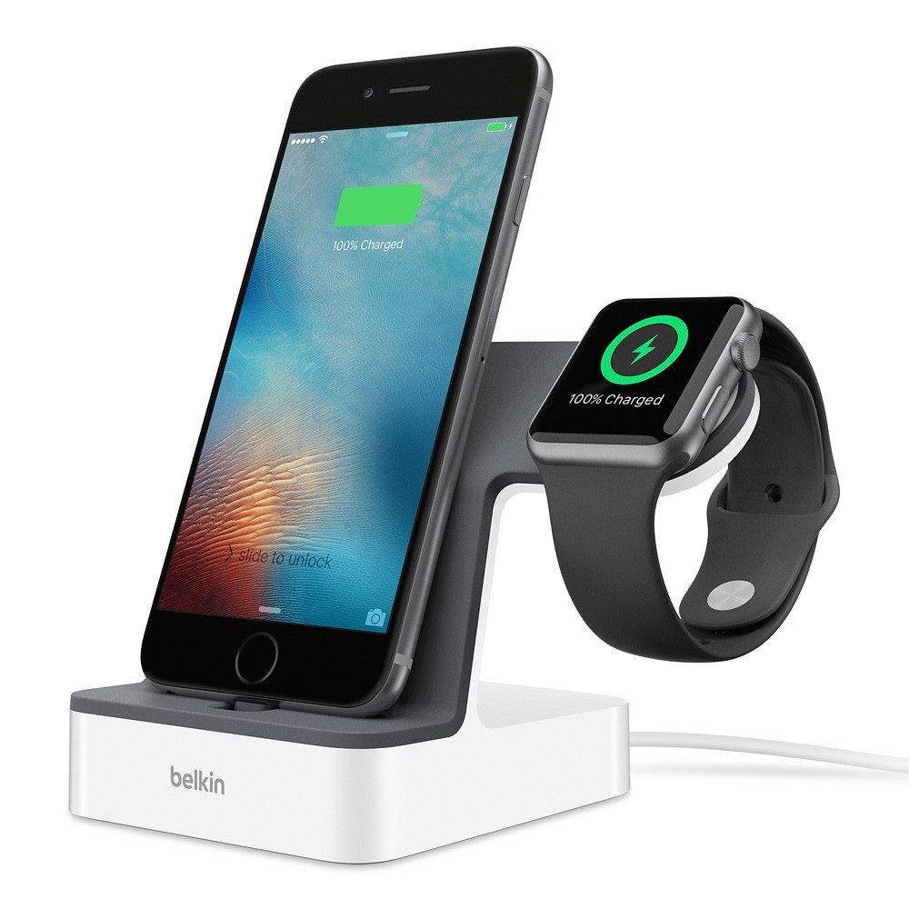 Belkin F8J200vfWHT PowerHouse Charge (φόρτιση και συγχρονισμός) για Apple iPhone & Apple Watch (White)