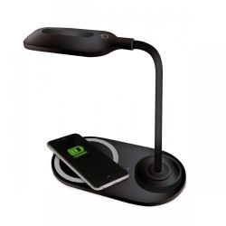 Platinet PDL1930B Modern LED Desk Lamp + Qi Wireless Charger (Black)