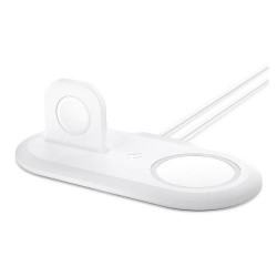 Επιτραπέζια Βάση Spigen Magfit Duo για Apple iPhone 13 Series & iWatch Charger 2 in1 Λευκό (8809756645907)