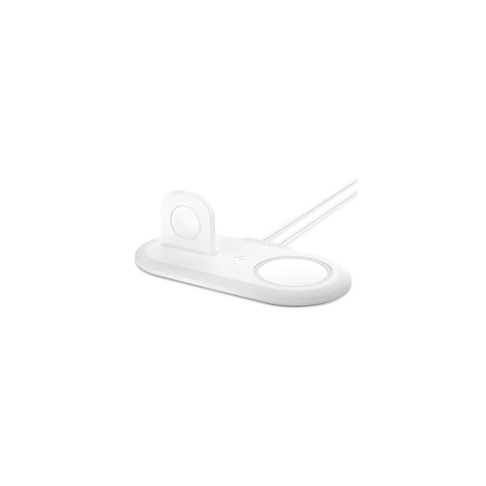 Επιτραπέζια Βάση Spigen Magfit Duo για Apple iPhone 13 Series & iWatch Charger 2 in1 Λευκό (8809756645907)
