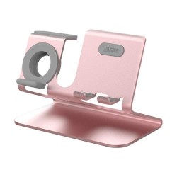 Επιτραπέζια Βάση AhaStyle ST05 για Φόρτιση Apple iPhone, Watch & Airpods Ροζ-Χρυσό (X002EWA8Y1)