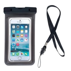 Waterproof Θήκη inos για Smartphones έως 6.7'' Διάφανο-Μαύρο (5205598158330)