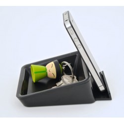 Bluelounge Nest Stand Black: Πολυτελής βάση γραφείου για Tablets & Smartphones + Θήκη για κλειδιά, USB Stick κ.λπ.
