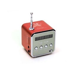 Soultronic Music Angel TD-V26 Red Multimedia LCD Speaker with FM Radio + microSD + USB + Line-In