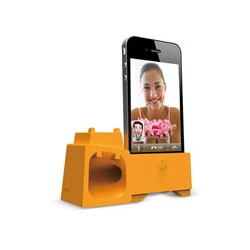Ozaki O!music Zoo Eco-friendly Speaker for iPhone 4 & 4s Orange Hippo (Stand & Amplifier)
